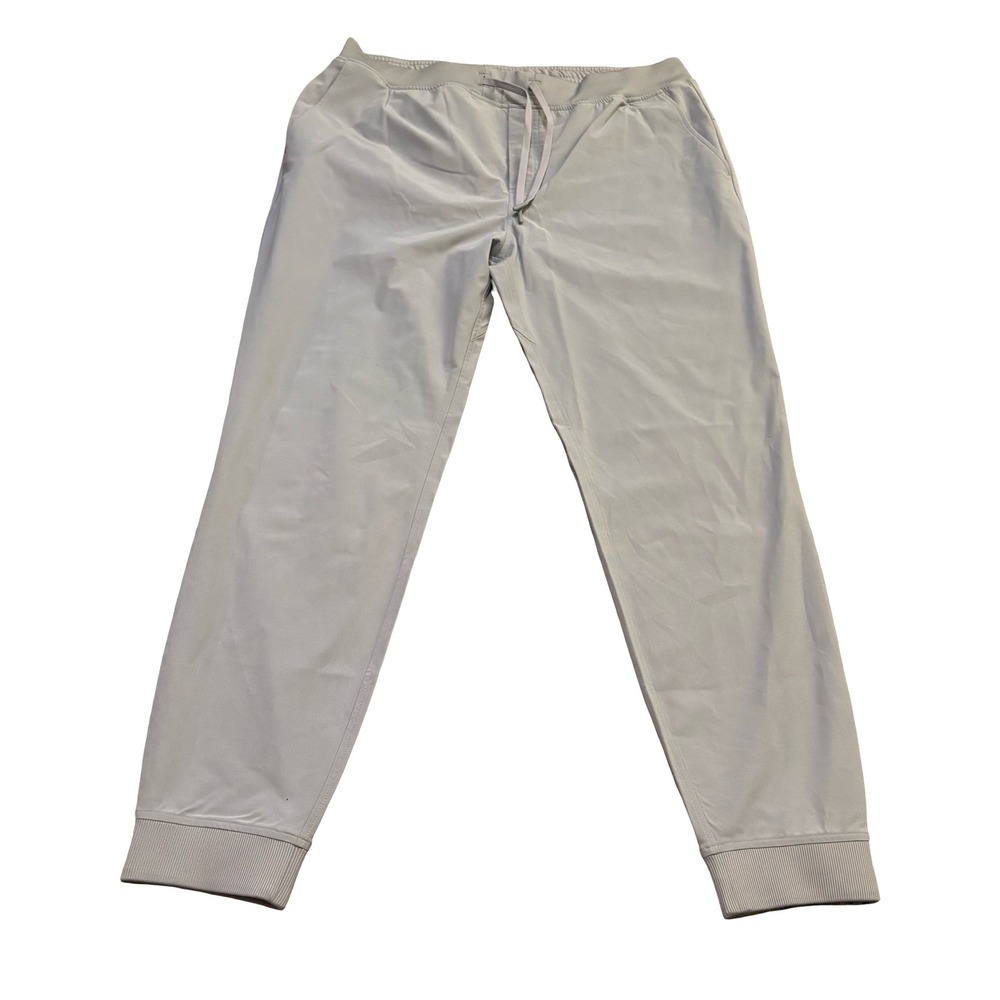 Rhoback‎ Mens Performance Jogger Pants Light Gray XXL Golf Stretch Tapered